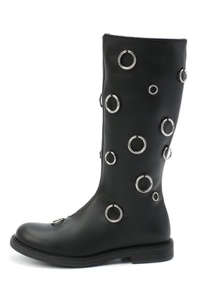 Детские кожаные сапоги MARNI черного цвета по цене 55600 руб., арт. 66086/S0FTY/28-35 | Фото 2 Детские кожаные сапоги MARNI черного цвета, арт. 66086/S0FTY/28-35 | Фото 2 (Материал внутренний: Текстиль; Материал внешний: Кожа; Региональные ограничения белый список (Axapta Mercury): RU; Длина стельки: 21,2, 20)