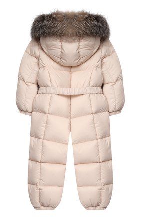 Детского пуховый комбинезон MONCLER светло-розового цвета по цене 48400 руб., арт. F2-951-1G506-02-53079/18M-3A | Фото 2 Детского пуховый комбинезон MONCLER светло-розового цвета, арт. F2-951-1G506-02-53079/18M-3A | Фото 2
