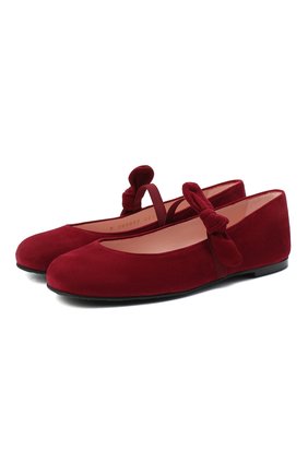 Детские замшевые балетки PRETTY BALLERINAS бордового цвета по цене 11650 руб., арт. 49.109/ANGELIS/ANGELIS | Фото 1 Детские замшевые балетки PRETTY BALLERINAS бордового цвета, арт. 49.109/ANGELIS/ANGELIS | Фото 1