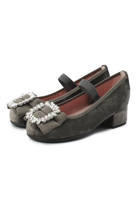 Детские туфли PRETTY BALLERINAS серого цвета по цене 13400 руб., арт. 49.116/AFR0DITE-D0/ANGELIS | Фото 1 Детские туфли PRETTY BALLERINAS серого цвета, арт. 49.116/AFR0DITE-D0/ANGELIS | Фото 1