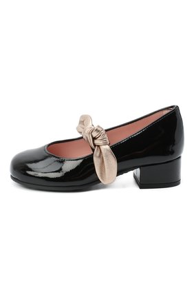 Детские кожаные туфли PRETTY BALLERINAS черного цвета по цене 11650 руб., арт. 49.118/SHADE/AMI | Фото 2 Детские кожаные туфли PRETTY BALLERINAS черного цвета, арт. 49.118/SHADE/AMI | Фото 2