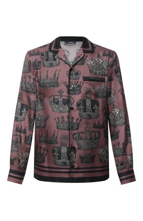 Мужская шелковая рубашка DOLCE & GABBANA бордового цвета по цене 121500 руб., арт. G5EM2T/FI103 | Фото 1 Мужская шелковая рубашка DOLCE & GABBANA бордового цвета, арт. G5EM2T/FI103 | Фото 1