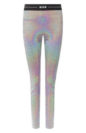 Женские леггинсы MSGM серебряного цвета по цене 16800 руб., арт. 2941MDP11 207662 | Фото 1 Женские леггинсы MSGM серебряного цвета, арт. 2941MDP11 207662 | Фото 1
