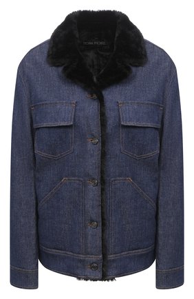 Женская джинсовая куртка TOM FORD синего цвета по цене 251000 руб., арт. GID040-DEX109 | Фото 1 Женская джинсовая куртка TOM FORD синего цвета, арт. GID040-DEX109 | Фото 1