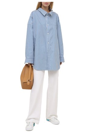 Женские кожаные кеды portofino DOLCE & GABBANA голубого цвета по цене 41000 руб., арт. CK1544/AX615 | Фото 2 Женские кожаные кеды portofino DOLCE & GABBANA голубого цвета, арт. CK1544/AX615 | Фото 2
