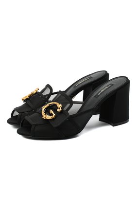 Женские текстильные мюли DOLCE & GABBANA черного цвета по цене 52400 руб., арт. CR1078/AW020 | Фото 1 Женские текстильные мюли DOLCE & GABBANA черного цвета, арт. CR1078/AW020 | Фото 1