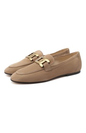 Женские замшевые лоферы TOD’S бежевого цвета по цене 55200 руб., арт. XXW79A0DD00D8W | Фото 1 Женские замшевые лоферы TOD’S бежевого цвета, арт. XXW79A0DD00D8W | Фото 1