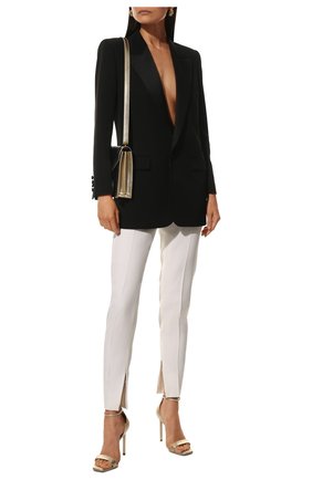 Женские шерстяные брюки SAINT LAURENT белого цвета по цене 83700 руб., арт. 516111/Y513W | Фото 2 Женские шерстяные брюки SAINT LAURENT белого цвета, арт. 516111/Y513W | Фото 2