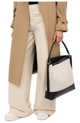 Женский сумка-тоут tag SAINT LAURENT черно-белого цвета по цене 140000 руб., арт. 634786/H9P1W | Фото 2 Женский сумка-тоут tag SAINT LAURENT черно-белого цвета, арт. 634786/H9P1W | Фото 2