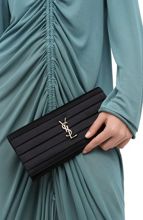 Женский клатч smoking SAINT LAURENT черного цвета по цене 57400 руб., арт. 593168/F140W | Фото 2 Женский клатч smoking SAINT LAURENT черного цвета, арт. 593168/F140W | Фото 2