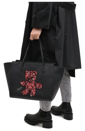 Женская сумка-шопер teddy bear PHILIPP PLEIN черного цвета по цене 208590 руб., арт. F20A WBA1289 PLE096N | Фото 2 Женская сумка-шопер teddy bear PHILIPP PLEIN черного цвета, арт. F20A WBA1289 PLE096N | Фото 2
