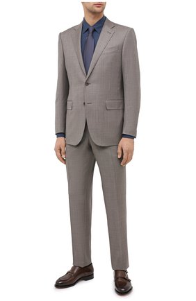 Мужская сорочка из шелка и хлопка ERMENEGILDO ZEGNA синего цвета по цене 46950 руб., арт. 801454/9YC0CA | Фото 2 Мужская сорочка из шелка и хлопка ERMENEGILDO ZEGNA синего цвета, арт. 801454/9YC0CA | Фото 2