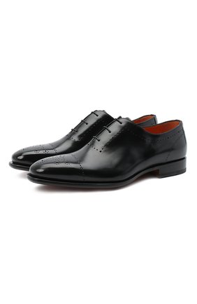 Мужские кожаные оксфорды SANTONI черного цвета по цене 76250 руб., арт. MCLE17029BB1IVVDN01 | Фото 1 Мужские кожаные оксфорды SANTONI черного цвета, арт. MCLE17029BB1IVVDN01 | Фото 1 (Материал внутренний: Натуральная кожа; Мужское Кросс-КТ: Броги-обувь; Стили: Классический)