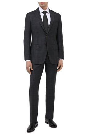 Мужские кожаные оксфорды SANTONI черного цвета по цене 76250 руб., арт. MCLE17029BB1IVVDN01 | Фото 2 Мужские кожаные оксфорды SANTONI черного цвета, арт. MCLE17029BB1IVVDN01 | Фото 2 (Материал внутренний: Натуральная кожа; Мужское Кросс-КТ: Броги-обувь; Стили: Классический)