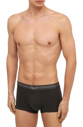 Мужские хлопковые боксеры ERMENEGILDO ZEGNA хаки цвета по цене 5560 руб., арт. N3LC61050 | Фото 2 Мужские хлопковые боксеры ERMENEGILDO ZEGNA хаки цвета, арт. N3LC61050 | Фото 2