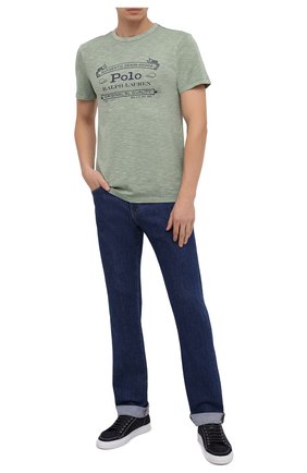 Мужская хлопковая футболка POLO RALPH LAUREN зеленого цвета по цене 7640 руб., арт. 710795143 | Фото 2 Мужская хлопковая футболка POLO RALPH LAUREN зеленого цвета, арт. 710795143 | Фото 2