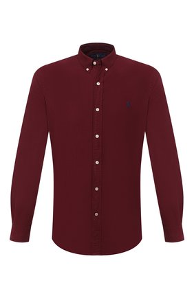 Мужская хлопковая рубашка POLO RALPH LAUREN бордового цвета по цене 10500 руб., арт. 710804257 | Фото 1 Мужская хлопковая рубашка POLO RALPH LAUREN бордового цвета, арт. 710804257 | Фото 1