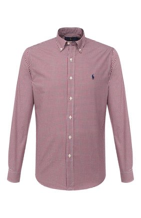 Мужская хлопковая рубашка POLO RALPH LAUREN бордового цвета по цене 10500 руб., арт. 710804256/2365 E | Фото 1 Мужская хлопковая рубашка POLO RALPH LAUREN бордового цвета, арт. 710804256/2365 E | Фото 1