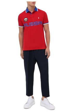 Мужское хлопковое поло POLO RALPH LAUREN красного цвета по цене 14400 руб., арт. 710803531 | Фото 2 Мужское хлопковое поло POLO RALPH LAUREN красного цвета, арт. 710803531 | Фото 2