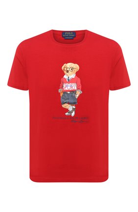 Мужская хлопковая футболка POLO RALPH LAUREN красного цвета по цене 7640 руб., арт. 710803488 | Фото 1 Мужская хлопковая футболка POLO RALPH LAUREN красного цвета, арт. 710803488 | Фото 1