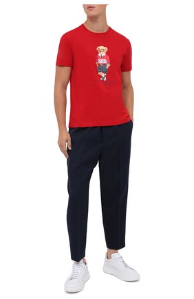 Мужская хлопковая футболка POLO RALPH LAUREN красного цвета по цене 7640 руб., арт. 710803488 | Фото 2 Мужская хлопковая футболка POLO RALPH LAUREN красного цвета, арт. 710803488 | Фото 2