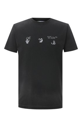 Мужская хлопковая футболка OFF-WHITE черного цвета по цене 37600 руб., арт. 0MAA027F20FAB0011001 | Фото 1 Мужская хлопковая футболка OFF-WHITE черного цвета, арт. 0MAA027F20FAB0011001 | Фото 1
