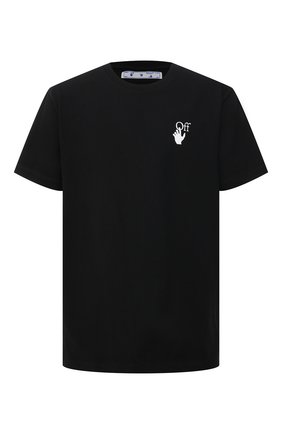 Мужская хлопковая футболка OFF-WHITE черного цвета по цене 23050 руб., арт. 0MAA027F20FAB0131001 | Фото 1 Мужская хлопковая футболка OFF-WHITE черного цвета, арт. 0MAA027F20FAB0131001 | Фото 1