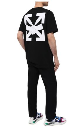 Мужская хлопковая футболка OFF-WHITE черного цвета по цене 23050 руб., арт. 0MAA027F20FAB0131001 | Фото 2 Мужская хлопковая футболка OFF-WHITE черного цвета, арт. 0MAA027F20FAB0131001 | Фото 2