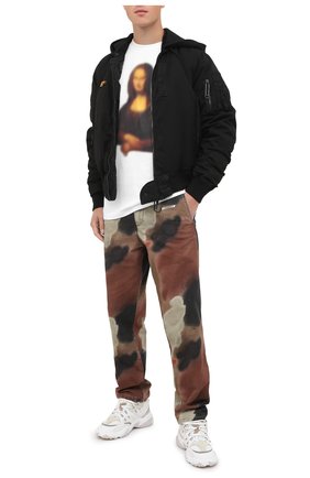 Мужская хлопковая футболка OFF-WHITE белого цвета по цене 24100 руб., арт. 0MAA027F20FAB0140101 | Фото 2 Мужская хлопковая футболка OFF-WHITE белого цвета, арт. 0MAA027F20FAB0140101 | Фото 2