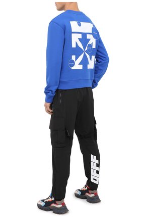 Мужской хлопковый свитшот OFF-WHITE синего цвета по цене 42500 руб., арт. 0MBA025F20FLE0074501 | Фото 2 Мужской хлопковый свитшот OFF-WHITE синего цвета, арт. 0MBA025F20FLE0074501 | Фото 2