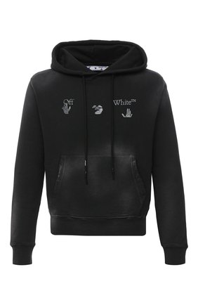 Мужской хлопковое худи OFF-WHITE черного цвета по цене 54950 руб., арт. 0MBB034F20FAB0011001 | Фото 1 Мужской хлопковое худи OFF-WHITE черного цвета, арт. 0MBB034F20FAB0011001 | Фото 1