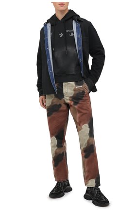 Мужской хлопковое худи OFF-WHITE черного цвета по цене 54950 руб., арт. 0MBB034F20FAB0011001 | Фото 2 Мужской хлопковое худи OFF-WHITE черного цвета, арт. 0MBB034F20FAB0011001 | Фото 2