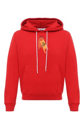 Мужской хлопковое худи OFF-WHITE красного цвета по цене 42650 руб., арт. 0MBB034F20FLE0032510 | Фото 1 Мужской хлопковое худи OFF-WHITE красного цвета, арт. 0MBB034F20FLE0032510 | Фото 1