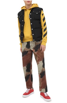 Мужской хлопковое худи OFF-WHITE желтого цвета по цене 42650 руб., арт. 0MBB034F20FLE0091610 | Фото 2 Мужской хлопковое худи OFF-WHITE желтого цвета, арт. 0MBB034F20FLE0091610 | Фото 2