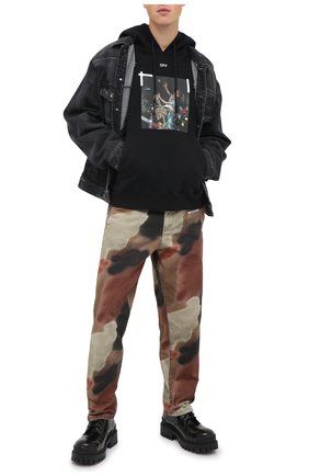 Мужской хлопковое худи OFF-WHITE черного цвета по цене 42650 руб., арт. 0MBB034F20FLE0111001 | Фото 2 Мужской хлопковое худи OFF-WHITE черного цвета, арт. 0MBB034F20FLE0111001 | Фото 2