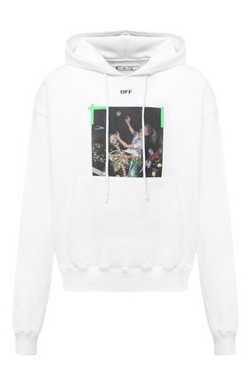 Мужской хлопковое худи OFF-WHITE белого цвета по цене 42650 руб., арт. 0MBB037F20FLE0120155 | Фото 1 Мужской хлопковое худи OFF-WHITE белого цвета, арт. 0MBB037F20FLE0120155 | Фото 1