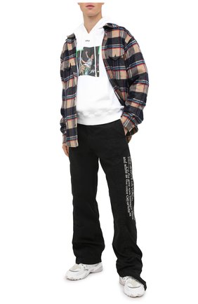 Мужской хлопковое худи OFF-WHITE белого цвета по цене 42650 руб., арт. 0MBB037F20FLE0120155 | Фото 2 Мужской хлопковое худи OFF-WHITE белого цвета, арт. 0MBB037F20FLE0120155 | Фото 2