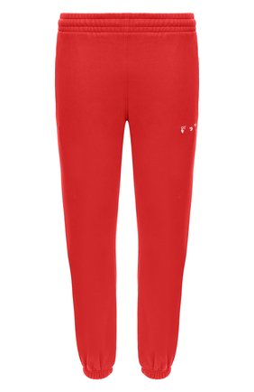Мужской хлопковые джоггеры OFF-WHITE красного цвета по цене 37600 руб., арт. 0MCH030F20FLE0012501 | Фото 1 Мужской хлопковые джоггеры OFF-WHITE красного цвета, арт. 0MCH030F20FLE0012501 | Фото 1