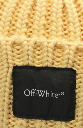 Мужская шерстяная шапка OFF-WHITE желтого цвета по цене 20900 руб., арт. 0MLC001F20KNI0011800 | Фото 3 Мужская шерстяная шапка OFF-WHITE желтого цвета, арт. 0MLC001F20KNI0011800 | Фото 3