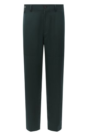 Мужские шерстяные брюки LANVIN темно-зеленого цвета по цене 69950 руб., арт. RM-TR0060-4576-H20 | Фото 1 Мужские шерстяные брюки LANVIN темно-зеленого цвета, арт. RM-TR0060-4576-H20 | Фото 1