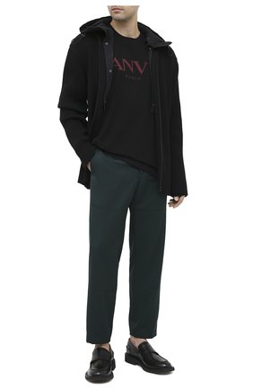Мужские шерстяные брюки LANVIN темно-зеленого цвета по цене 69950 руб., арт. RM-TR0060-4576-H20 | Фото 2 Мужские шерстяные брюки LANVIN темно-зеленого цвета, арт. RM-TR0060-4576-H20 | Фото 2