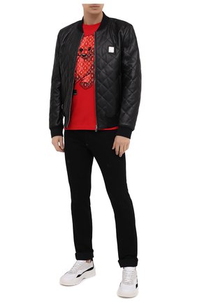 Мужская хлопковая футболка PHILIPP PLEIN красного цвета по цене 44370 руб., арт. F20C MTK4763 PJY002N | Фото 2 Мужская хлопковая футболка PHILIPP PLEIN красного цвета, арт. F20C MTK4763 PJY002N | Фото 2