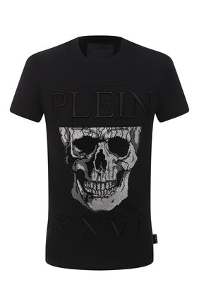 Мужская хлопковая футболка PHILIPP PLEIN черного цвета по цене 72870 руб., арт. F20C MTK4595 PJY002N | Фото 1 Мужская хлопковая футболка PHILIPP PLEIN черного цвета, арт. F20C MTK4595 PJY002N | Фото 1
