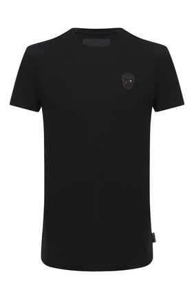 Мужская хлопковая футболка PHILIPP PLEIN черного цвета по цене 28710 руб., арт. F20C MTK4611 PJY002N | Фото 1 Мужская хлопковая футболка PHILIPP PLEIN черного цвета, арт. F20C MTK4611 PJY002N | Фото 1