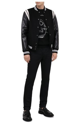 Мужской шерстяной джемпер PHILIPP PLEIN черного цвета по цене 91350 руб., арт. F20C MKO0905 PKN002N | Фото 2 Мужской шерстяной джемпер PHILIPP PLEIN черного цвета, арт. F20C MKO0905 PKN002N | Фото 2