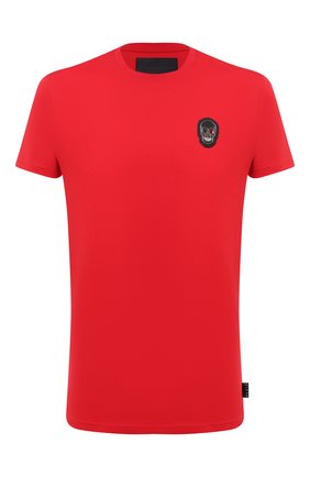 Мужская хлопковая футболка PHILIPP PLEIN красного цвета по цене 28710 руб., арт. F20C MTK4611 PJY002N | Фото 1 Мужская хлопковая футболка PHILIPP PLEIN красного цвета, арт. F20C MTK4611 PJY002N | Фото 1