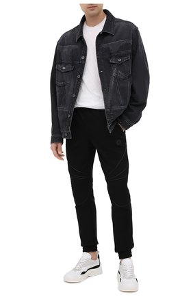 Мужской джоггеры из вискозы и хлопка PHILIPP PLEIN черного цвета по цене 93750 руб., арт. F20C MRT0878 PTE003N | Фото 2 Мужской джоггеры из вискозы и хлопка PHILIPP PLEIN черного цвета, арт. F20C MRT0878 PTE003N | Фото 2