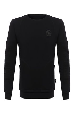 Мужской хлопковый свитшот PHILIPP PLEIN черного цвета по цене 67860 руб., арт. F20C MJO0708 PJO002N | Фото 1 Мужской хлопковый свитшот PHILIPP PLEIN черного цвета, арт. F20C MJO0708 PJO002N | Фото 1