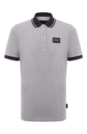 Мужское хлопковое поло PHILIPP PLEIN серого цвета по цене 39150 руб., арт. F20C MTK4719 PJY002N | Фото 1 Мужское хлопковое поло PHILIPP PLEIN серого цвета, арт. F20C MTK4719 PJY002N | Фото 1