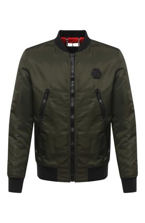 Мужской бомбер PHILIPP PLEIN хаки цвета по цене 130500 руб., арт. F20C MRB1543 PNY002N | Фото 1 Мужской бомбер PHILIPP PLEIN хаки цвета, арт. F20C MRB1543 PNY002N | Фото 1